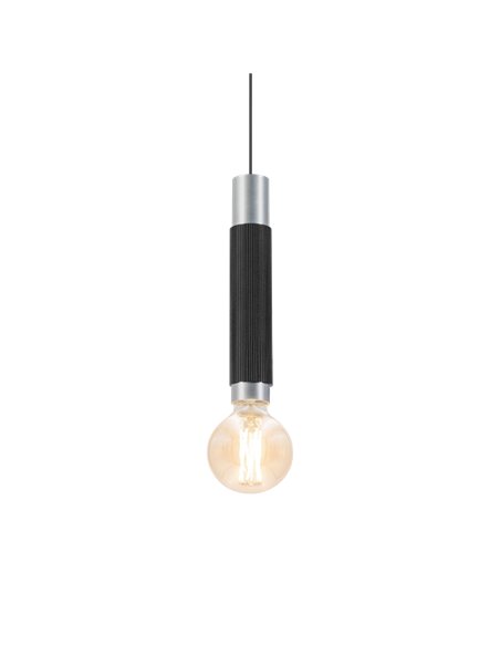 TRACE 2.0 E27 BLACK+ALUMINIUM SUSPENDED LIGHT