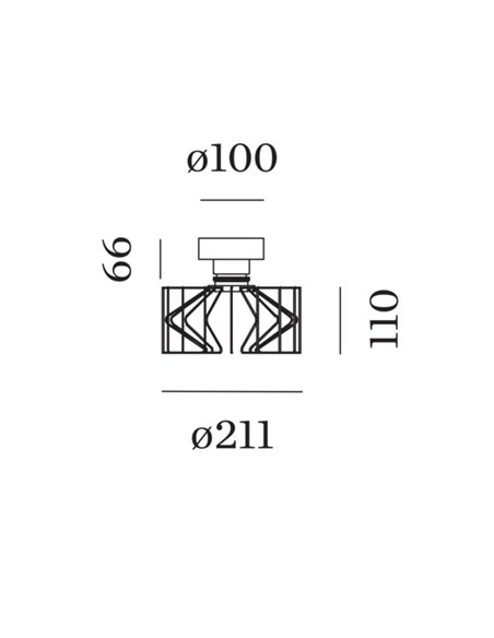 Wever & Ducré Wiro 2.0 Wiro Ceiling Surf E27 plafonnier
