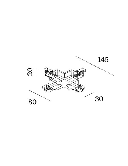 Wever & Ducré 1-Phase Track X-Connector