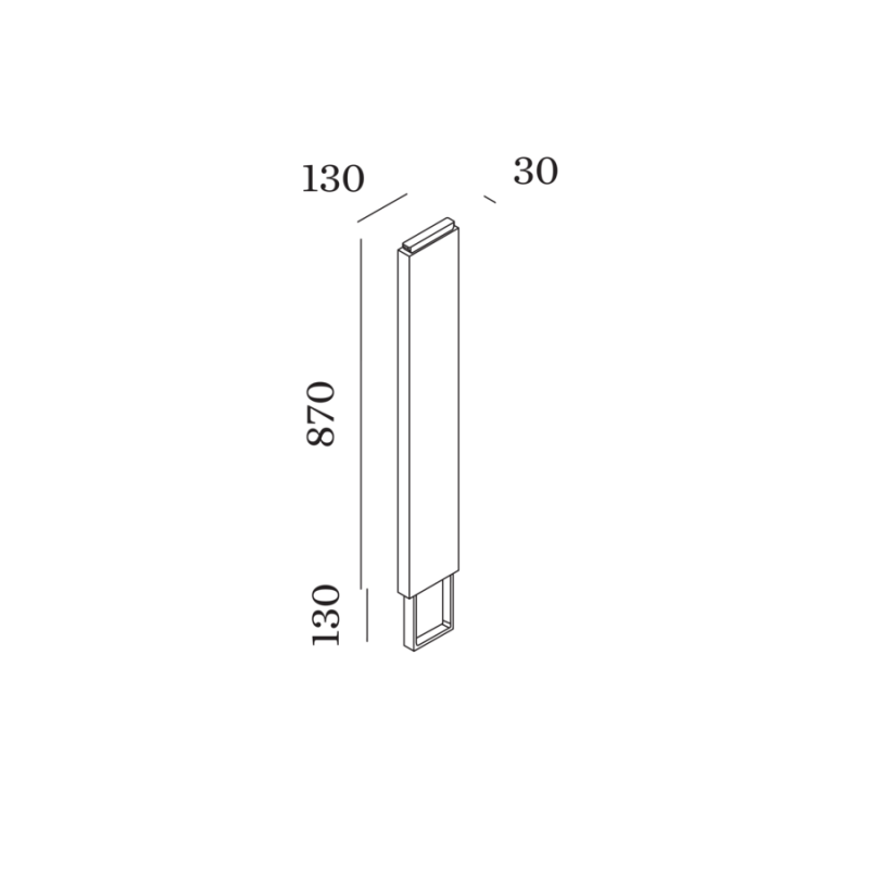 Wever & Ducré BASE 870 WITH CONCRETE GROUND FIXATION FIFTY FIFTY/SWAY/PALOS