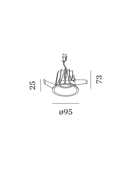 Wever & Ducré DEEP IP65 RECESSED 1.0 LED blade springs Einbaustrahler