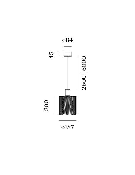 Wever & Ducré Wiro 1.8 Wiro Ceiling Susp E27 lampe a suspension