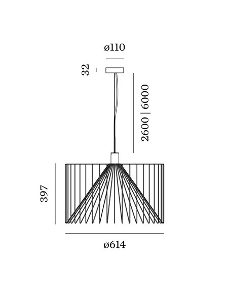 Wever & Ducré Wiro 6.1 Wiro Ceiling Susp E27 Hängelampe