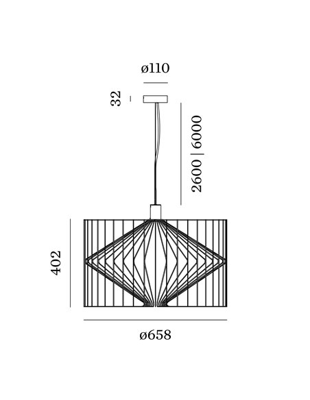 Wever & Ducré Wiro 6.5 Wiro Ceiling Susp E27 Hanglamp