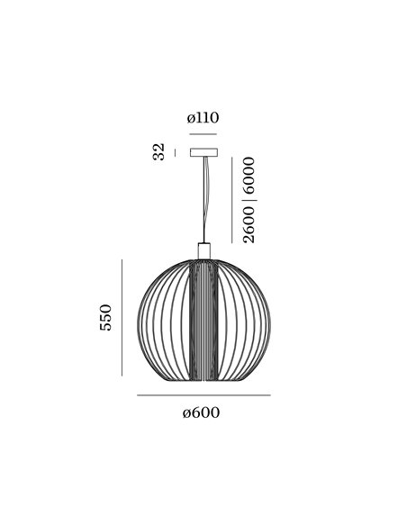 Wever & Ducré Wiro 1.0 Globe Ceiling Susp E27 lampe a suspension