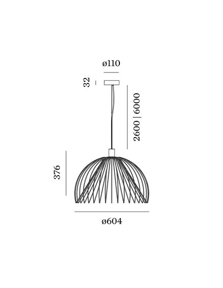 Wever & Ducré Wiro 2.0 Globe Ceiling Susp E27 lampe a suspension