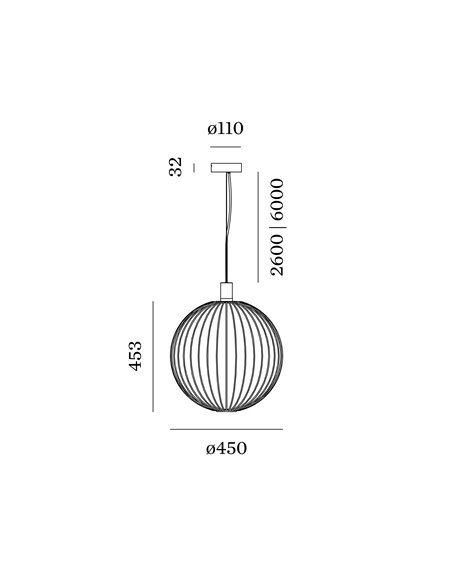 Wever & Ducré Wiro 5.0 Globe Ceiling Susp E27 Hanglamp