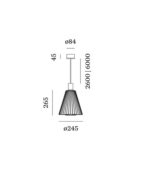 Wever & Ducré Wiro 1.0 Cone Ceiling Susp E27 Hängelampe