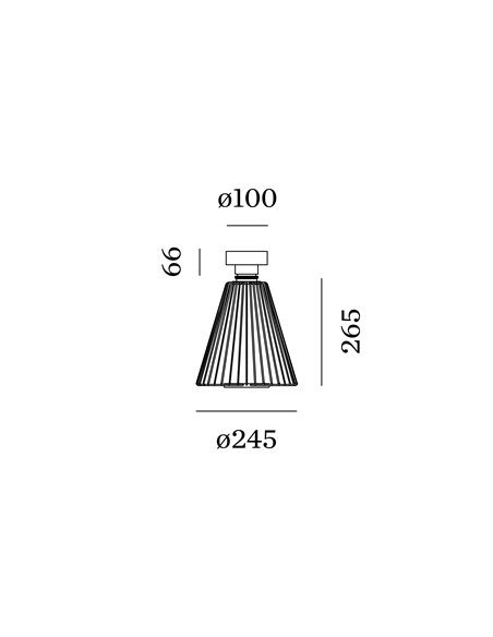 Wever & Ducré Wiro 1.0 Cone Ceiling Surf E27 Plafondlamp