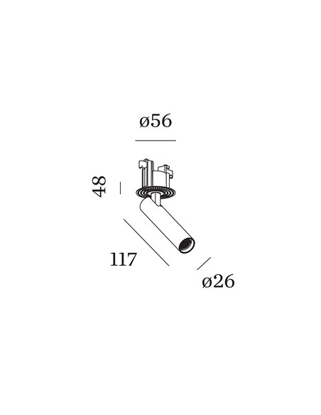 Wever & Ducré Match Trimless Ceiling Rec 1.0 Led spot encastré