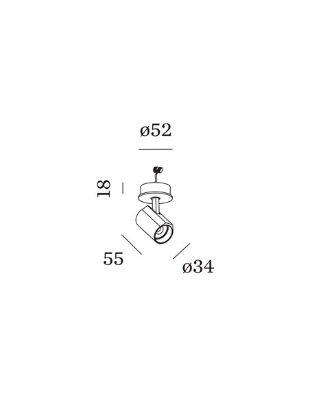 Wever & Ducré Ceno Ceiling Semi Rec 1.0 Led recessed spot