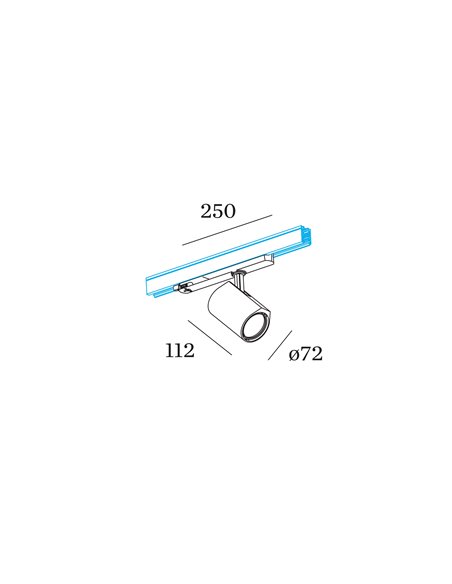 Wever & Ducré Ceno Fort On Track 3-Phase 1.0 Led luminaire sur rail