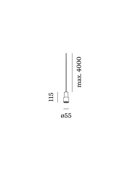 Wever & Ducré Odrey Ceiling Susp 1.1 Par16 lampe a suspension