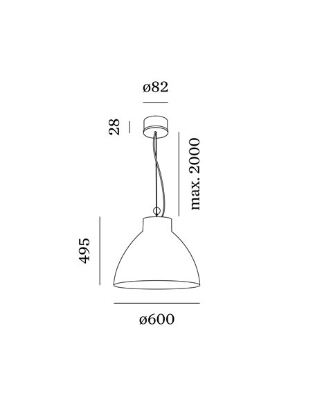 Wever & Ducré Bishop Ceiling Susp 6.0 E27 lampe a suspension