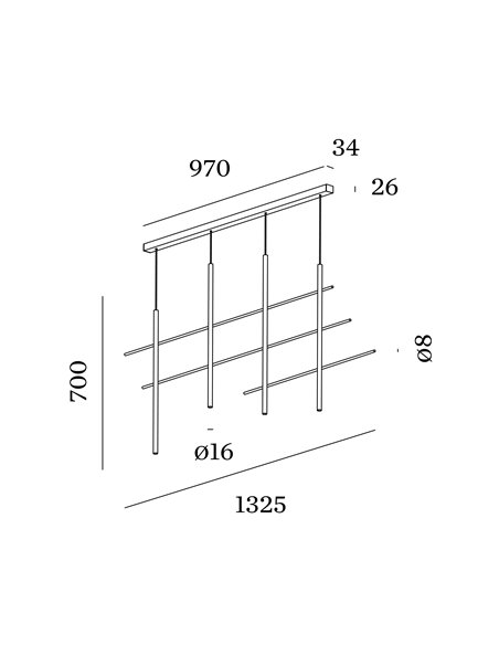 Wever & Ducré Net Ceiling Susp 4.0 Led lampe a suspension