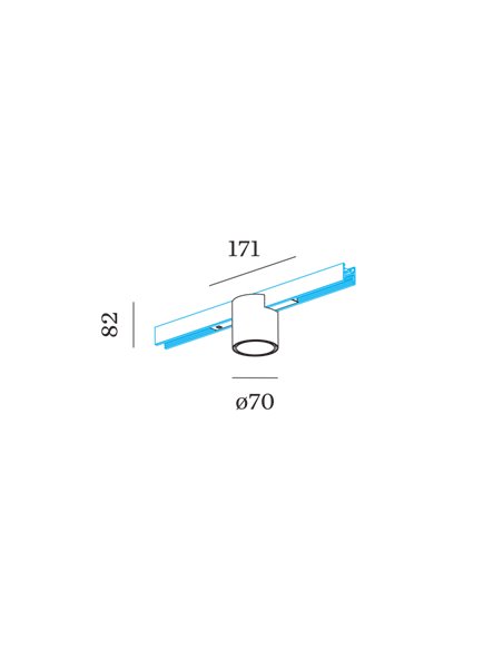 Wever & Ducré RAY MINI ON TRACK 48V SYSTEM 1.0 LED Track