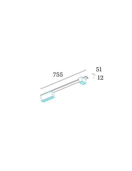 Wever & Ducré PIRRO SYSTEM 1.0 BASE FOR 2 INSETS Accessoire