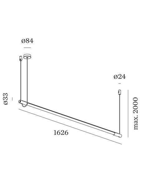 Wever & Ducré DARF SUSPENDED 1.0 PHASE-CUT DIM 22W Lampe suspension