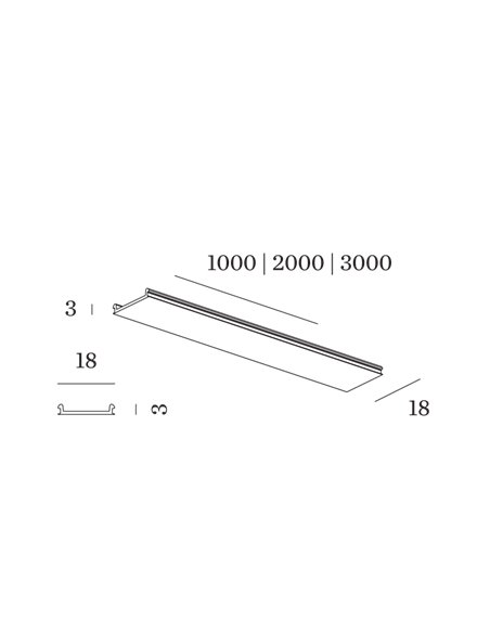 Wever & Ducré STREX SYSTEM BLANK COVER 2.0M