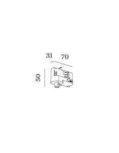 Wever & Ducré 3-PHASE TRACK ADAPTER track