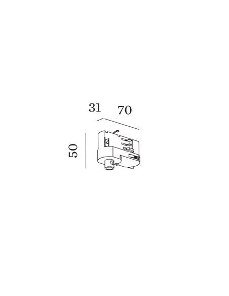 Wever & Ducré 3-PHASE TRACK ADAPTER track