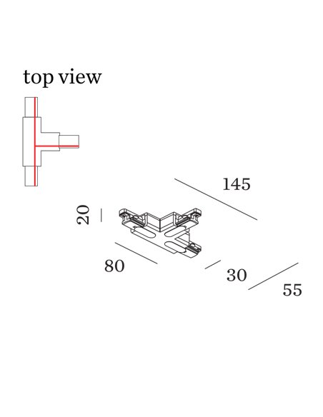 Wever & Ducré 1-phase track | AA-B T-Connector