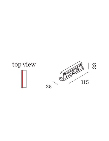 Wever & Ducré 3-phase track | straight Connector