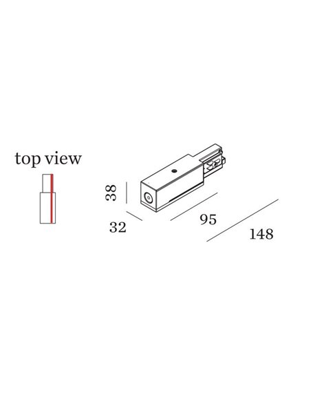 Wever & Ducré 3-phase track | left End Feed