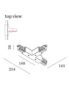 Wever & Ducré 3-phase track | AA-A T-Connector