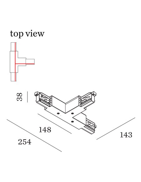 Wever & Ducré 3-phase track | AA-A T-Connector