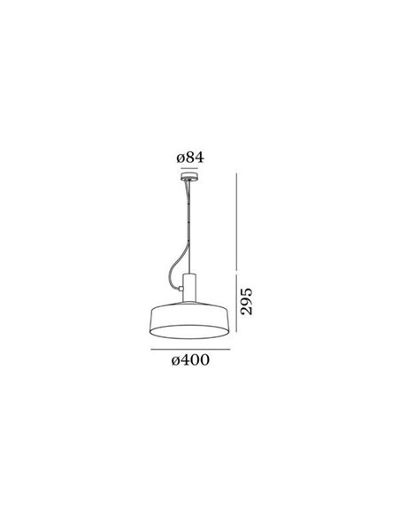 Wever & Ducré ROOMOR SUSPENDED 1.0 E27 Shade 3.0, 2.5m