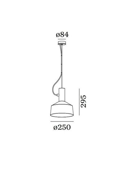 Wever & Ducré ROOMOR SUSPENDED 1.0 PAR16 Shade 2.0, 2.5m