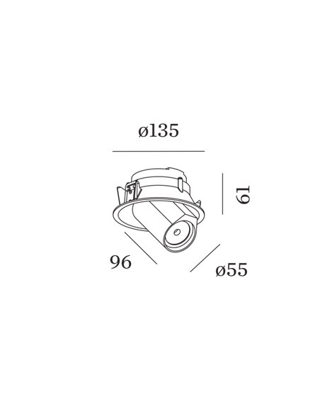 Wever & Ducré BLIEK RECESSED 1.0 LED blade springs Recessed Lamp