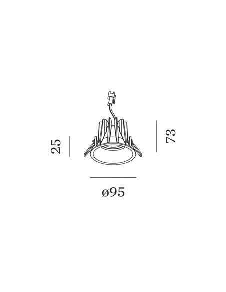 Wever & Ducré DEEP IP65 RECESSED 1.0 LED wire springs Lampe Encastrée