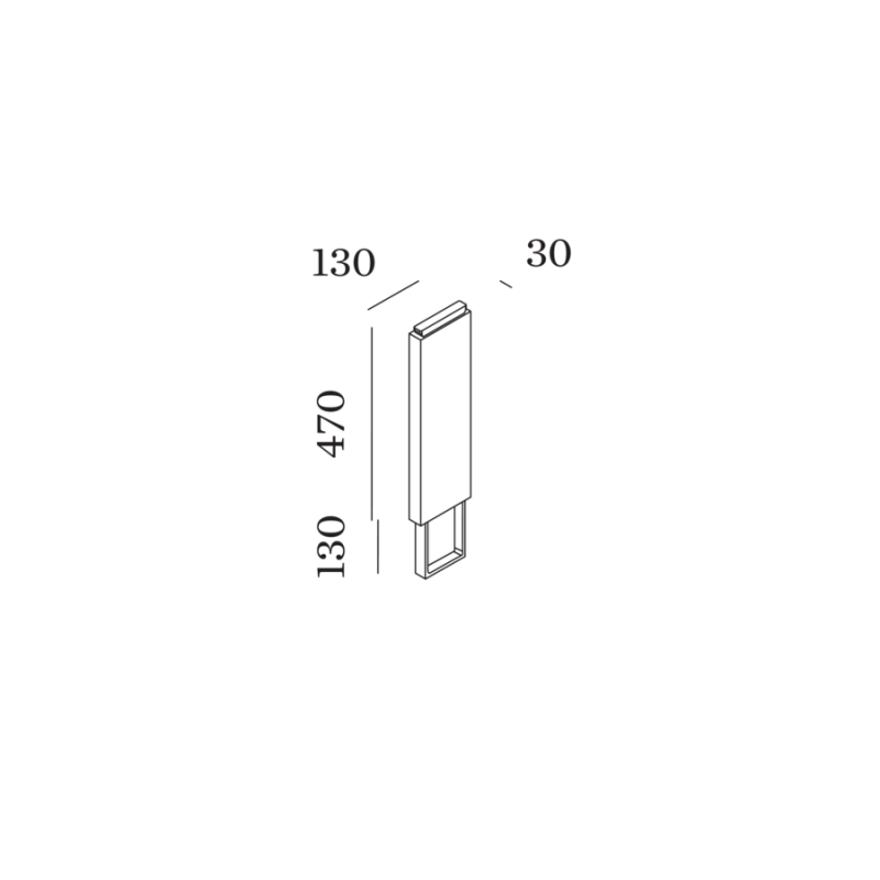 Wever & Ducré POLE 470 with concrete ground fixation