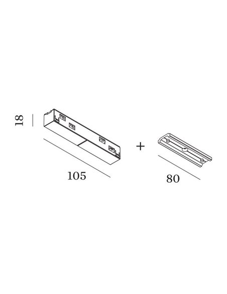 Wever & Ducré 48V DALI tracks Connector