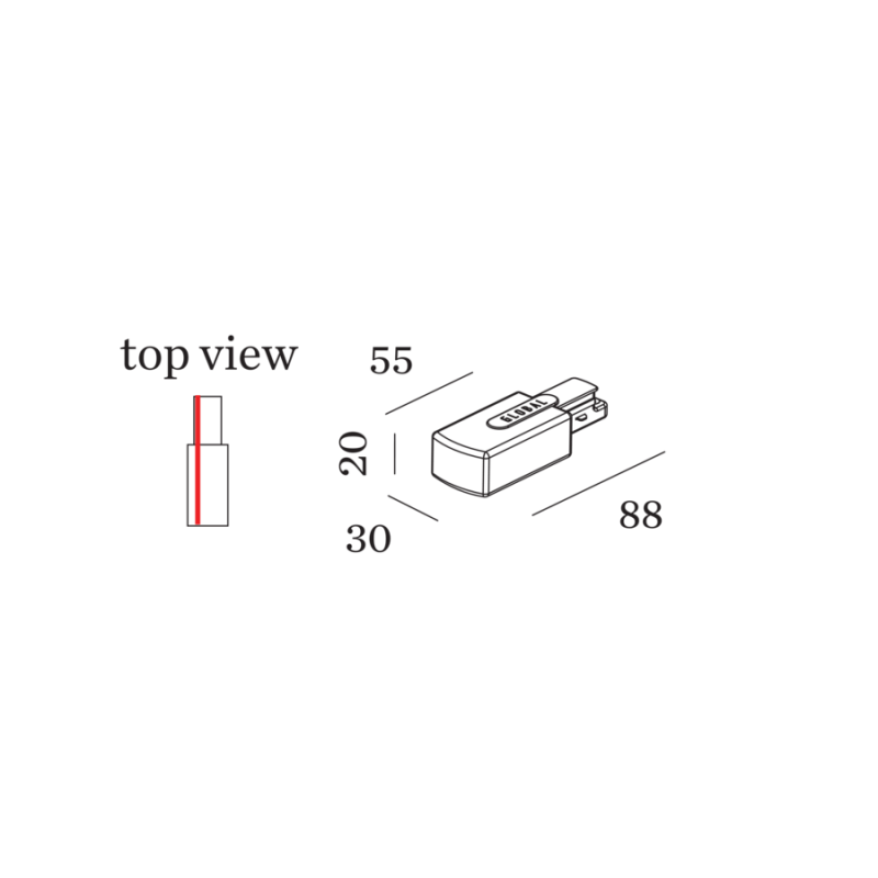 Wever & Ducré 1-phase track | left End Feed