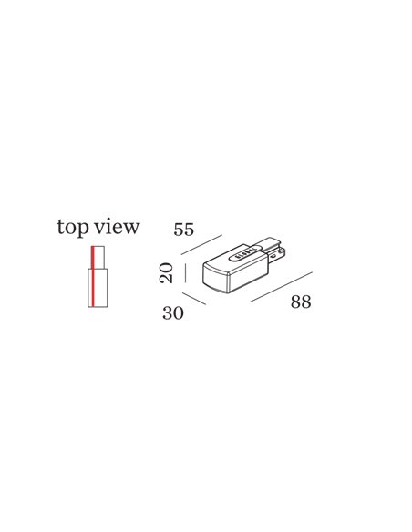 Wever & Ducré 1-phase track | left End Feed