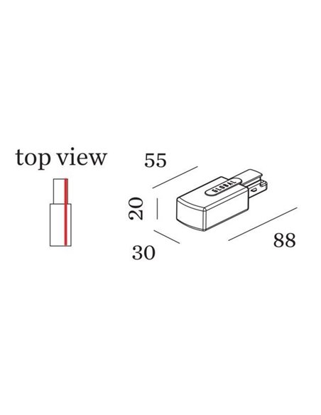 Wever & Ducré 1-phase track | right End Feed