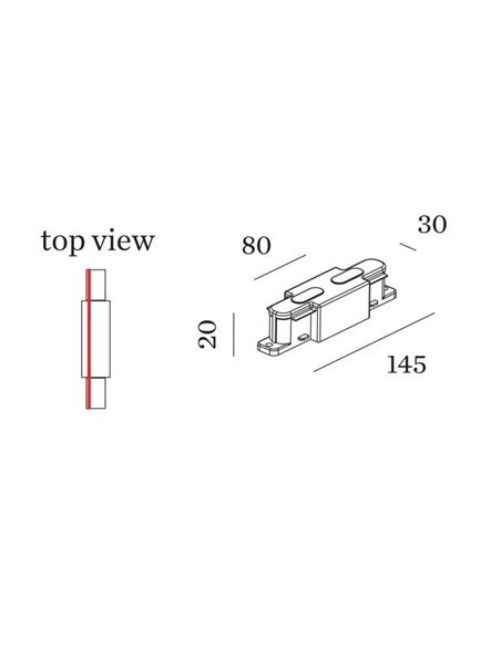 Wever & Ducré 1-phase track | straight Middle Feed