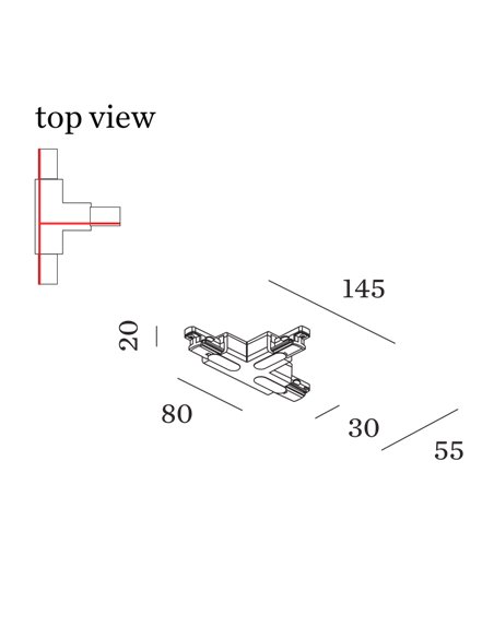 Wever & Ducré 1-phase track | BB-B T-Connector