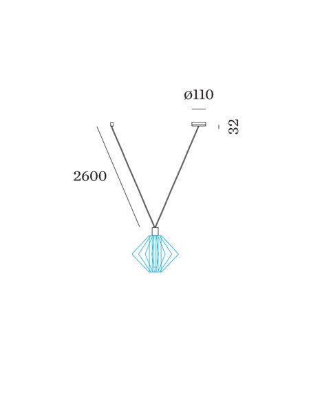 Wever & Ducré Suspension Set | E27 | 2.6 m WIRO Decenter 1.0