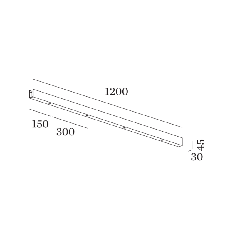 Wever & Ducré Ceiling Base Long | for 4 Lamps Multiple Suspension