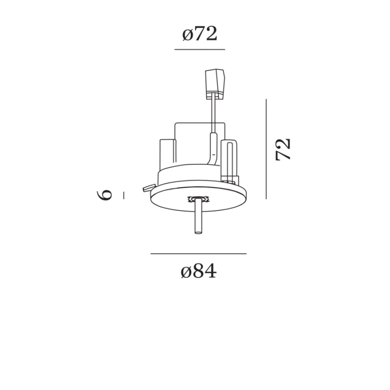 Wever & Ducré Ceiling Base | semi recessed Single Suspension