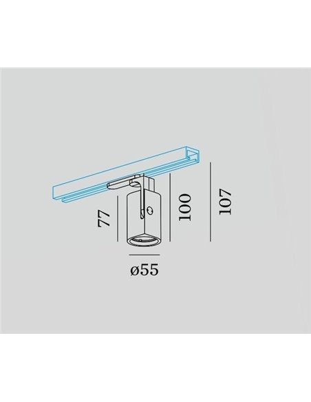 Wever & Ducré SQUBE on track 1.0 LED phase-cut dim