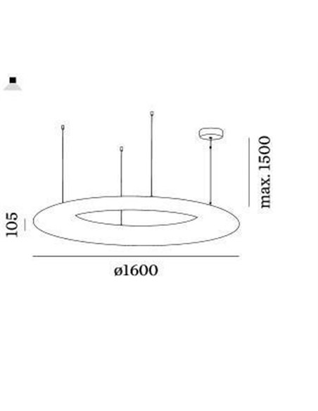 Wever & Ducré GIGANT 16.0 DALI dim Hängelampe