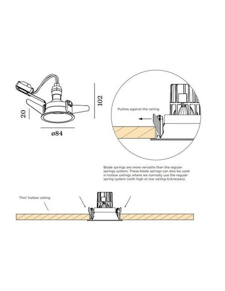 Wever & Ducré DEEP 1.0 MR16 blade springs