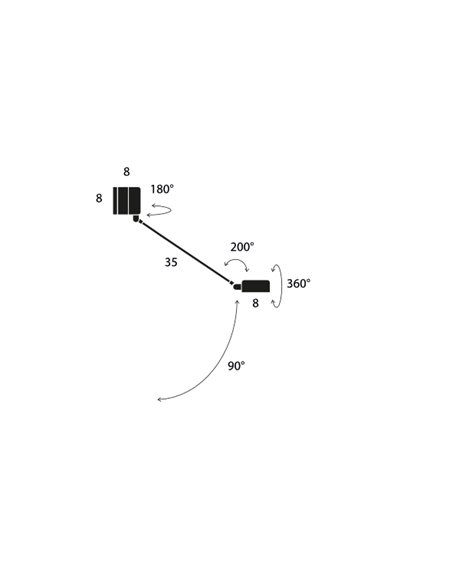 LUMINA DAPHINE PARETE CM. 35 LED Wall