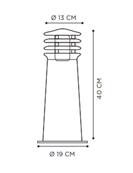 Royal Botania Rusty Lampe borne 40 cm