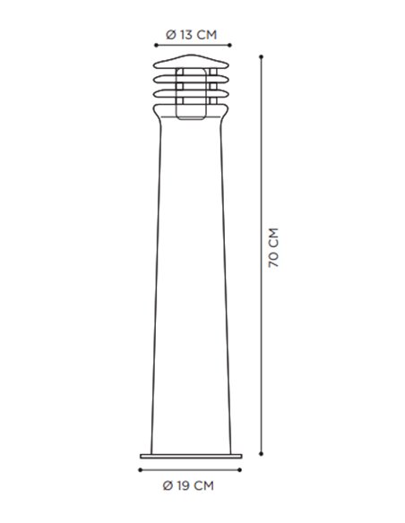 Royal Botania Rusty Lampe borne 70cm